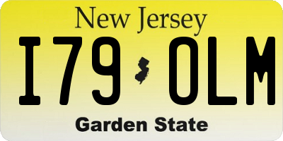 NJ license plate I79OLM
