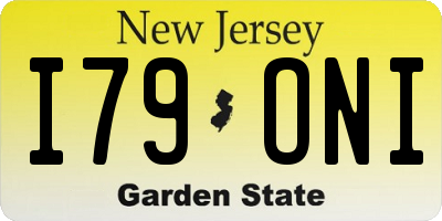 NJ license plate I79ONI