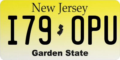 NJ license plate I79OPU