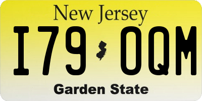 NJ license plate I79OQM