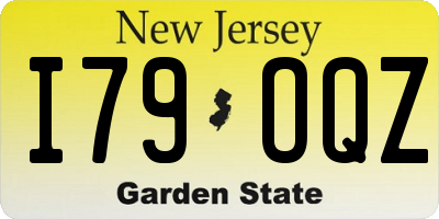 NJ license plate I79OQZ