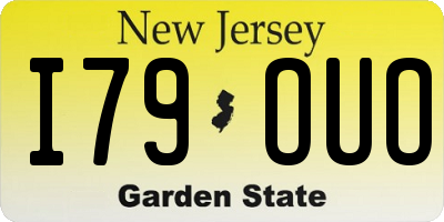 NJ license plate I79OUO