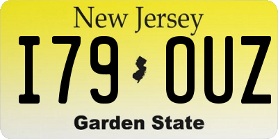 NJ license plate I79OUZ