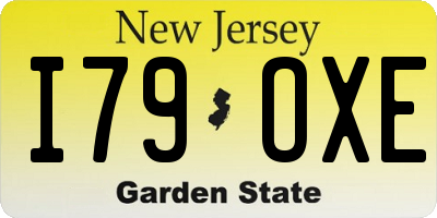 NJ license plate I79OXE