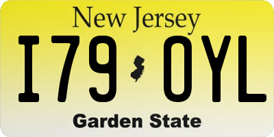 NJ license plate I79OYL