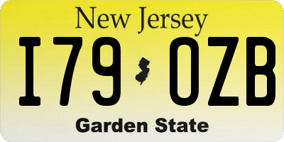 NJ license plate I79OZB
