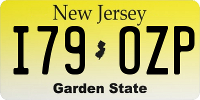 NJ license plate I79OZP