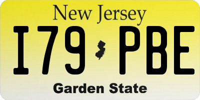 NJ license plate I79PBE