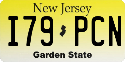 NJ license plate I79PCN