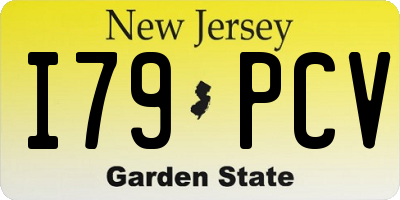 NJ license plate I79PCV