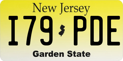 NJ license plate I79PDE
