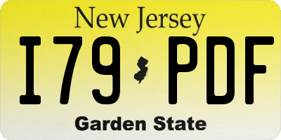 NJ license plate I79PDF