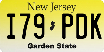 NJ license plate I79PDK