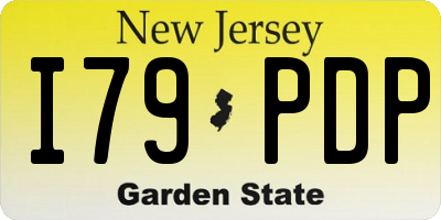 NJ license plate I79PDP
