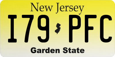 NJ license plate I79PFC