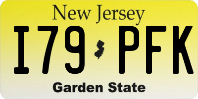 NJ license plate I79PFK