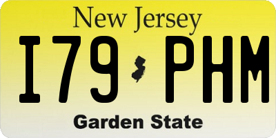 NJ license plate I79PHM