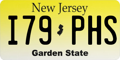 NJ license plate I79PHS