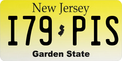NJ license plate I79PIS