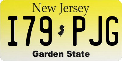 NJ license plate I79PJG