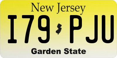 NJ license plate I79PJU