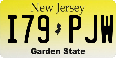 NJ license plate I79PJW