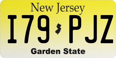 NJ license plate I79PJZ