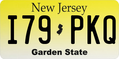 NJ license plate I79PKQ