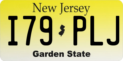 NJ license plate I79PLJ