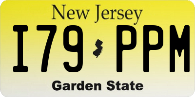 NJ license plate I79PPM