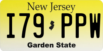NJ license plate I79PPW