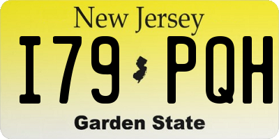 NJ license plate I79PQH