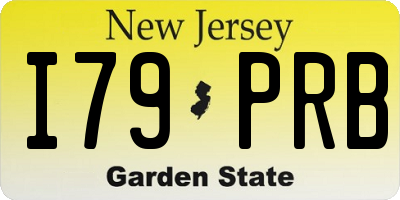 NJ license plate I79PRB