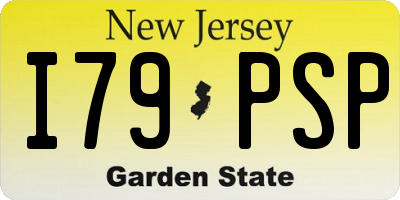 NJ license plate I79PSP