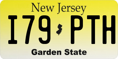 NJ license plate I79PTH