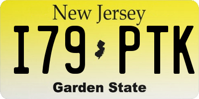 NJ license plate I79PTK