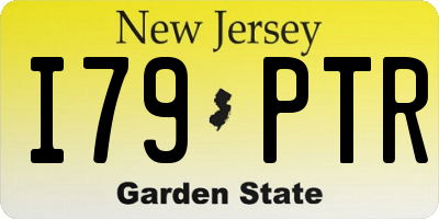 NJ license plate I79PTR