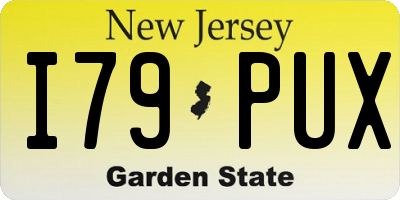 NJ license plate I79PUX