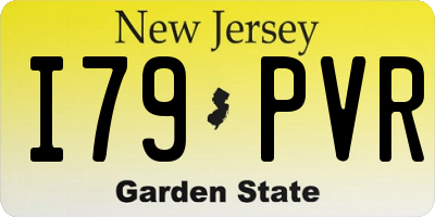 NJ license plate I79PVR