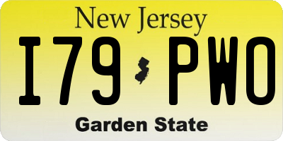 NJ license plate I79PWO