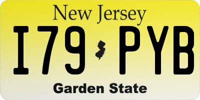NJ license plate I79PYB