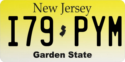 NJ license plate I79PYM