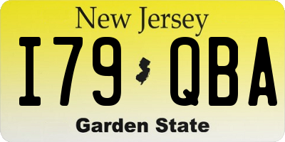 NJ license plate I79QBA