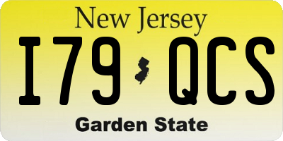 NJ license plate I79QCS