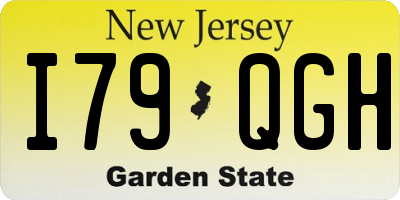 NJ license plate I79QGH