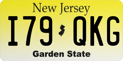 NJ license plate I79QKG