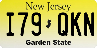 NJ license plate I79QKN