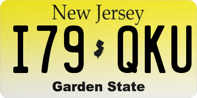 NJ license plate I79QKU