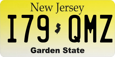 NJ license plate I79QMZ