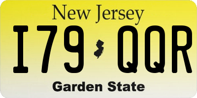 NJ license plate I79QQR